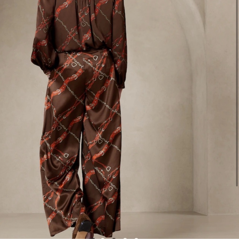Banana Republic Belay Silk Pant Wide Leg size 4 NWT - Picture 3 of 4